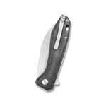QSP Knife QS118-D2 Pelican Black Micarta Satin kapesní nůž 9,2 cm, černá, Micarta