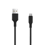 SETTY sieťová nabíjačka 1x USB 3A čierna + USB-C kábel 1,0 m (GSM106087)