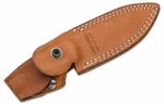 B41 ST LionSteel Fixed Blade Sleipner Steel stone washed, SANTOS wood handle, leather sheath