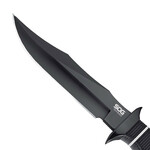 SOG-S10B-K TECH BOWIE - BLACK TINI pevný nůž 16,3 cm, celočerná, Kraton, nylonové pouzdro