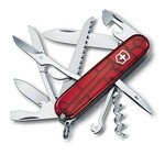 Victorinox 1.3713.TB1 Huntsman Ruby multifunkční nůž 91mm, transparentní červená, 15funkcí, blistr