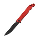 Kubey KU253B Pylades Red Black zsebkés 11,8 cm, fekete, piros, G10, csat