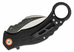 QSP Knife QS120-B Eagle Black vreckový nôž - karambit 7,7 cm, satin/čierna, čierna, G10