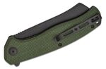 S20057C-4 Sencut Traxler zöld vászon Micarta nyél fekete kőmosott 9Cr18MoV penge