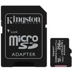 Kingston 256 GB-os microSDXC Canvas Select Plus A1 CL10 100 MB / s + SDCS2 / 256 GB-os adapter