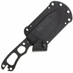 KA-BAR KB-BK11 Becker Necker nôž na krk 8,6 cm, čierna, celooceľový, puzdro plast, šnúrka