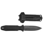 SOG-17-61-03-57 PENTAGON FX COVERT - BLACKOUT taktický nůž - dýka 8,7 cm, celočerná, pouzdro GRN