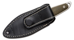 MKM MK MA01-GC MAKRO 1 Drop Point univerzális kés 7,3 cm, kőmosott színű, zöld, Micarta, bőrtok