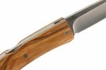 8800 UL LionSteel Folding knife with D2 blade, Olive wood handle with sheath