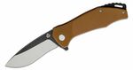 QSP Knife QS122-A Raven Brown vreckový nôž 8,6 cm, satin/čierna, hnedá, G10