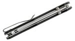 S21012-2 Sencut Crowley fekete Micarta fogantyú, kőmosott D2 penge gombzár