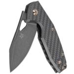 FX-527LI CF FOX kniva VOX YARU FOLDING KNIFE STAINLESS STEEL M398 PVD STONEWASHED BLD,CARBON FIBER