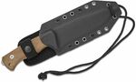 T6 3V CVN LionSteel Fixed blade, CPM 3V SATIN blade,  NATURAL  CANVAS  handle with Kydex sheath