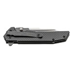 Herbertz 571412 egykezes zsebkés 8,8 cm, szénszálas, G10, Black Stonewash