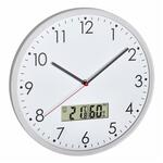 60.3048.02 TFA Analogové nástěnné hodiny s digitálním teploměrem a vlhkoměrem, bílé
