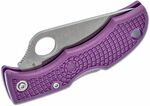 Spyderco LPRP3 Ladybug 3 Lightweight Purple malý vreckový nôž 5 cm, fialová, FRN