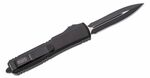 Microtech 122-2T Ultratech Black Partial Serrated automatický nůž 8,8 cm, celočerná, hliník