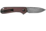 CIVIVI C907DS-2 Elementum Damascus Cuibourtia Wood kapesní nůž 7,5cm, damašek, dřevo