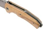 KUR UL LionSteel Liner Lock Sleipner Blade, OLIVE WOOD handle, IKBS
