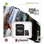 Kingston 256GB microSDXC Canvas Select Plus A1 CL10 100MB / s + adaptér SDCS2/256GB