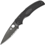 Spyderco C244PSBBK Native Chief Könnyű zsebkés 10,2 cm, teljesen fekete, FRN