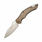 FOX knives FE-031 EDGE SPARROW BROWN vreckový nôž 8 cm, hnedá, hliník