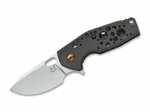 FX-526 CF FOX knives FOX/VOX SURU FOLD. KN. CARBON FIBER HNDL-M390 SAT. BLD -TIT. BRONZE CLIP/SCREW