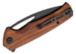 S21013-4 Sencut Mims Guibourtia fa nyél fekete kőmosott 9Cr18MoV pengebetét Loc