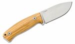 M2M UL LionSteel Fixed Blade M390 satin blade, Olive wood handle, leather sheath