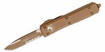 Microtech 121-2CTA Ultratech Cerakote Tan Standard automata kés 8,8 cm, barna, alumínium