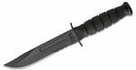 KA-BAR KB-1257 SHORT BLACK taktický nôž 13,3 cm, celočierny, Kraton, kožené puzdro