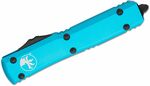 Microtech 120-2TQ Ultratech Bayonet Black Turquoise automatický nůž 8,8 cm, černá, tyrkys, hliník