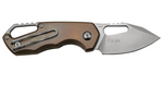 MKM MK FX03M-3TBR ISONZO Clip Point zsebkés 4,9 cm, kőmosott, bronz, titán