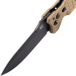 FOX knives FX-448 T PREDATOR II - 2F automatický nůž 9,5 cm, černá, hnědá Coyote, FRN