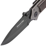 FOX knives BF-73 Black Fox vreckový nôž 8 cm, titánový povlak, oceľ, santalové drevo