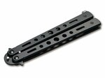 Magnum 06EX402 Balisong All Black kapesní nůž/balisong 10,5 cm, šedá, celoocelový