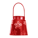 Modee zahradní solární LED lampa-lucerna LT008R 11 cm, červená (ML-LT008R)