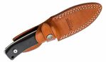 M4 G10 LionSteel Fixed Blade M390 satin G10 handle, leather sheath
