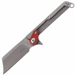 Böker Plus 01BO661 Fragment kapesní nůž 5 cm, Stonewash, červená, ocel, G10, spona