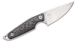MKM MK MA01-CF MAKRO 1 Drop Point univerzális kés 7,3 cm, kőmosott, szénszálas, bőr tok