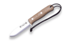 JOKER CM124-P Trampero vnější nůž 10 cm, hnědá Micarta, kožené pouzdro, křesadlo