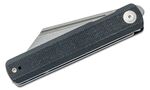 SA08A Sencut Bronte Black Micarta Handle Gray S/S Liner Gray Stonewashed 9Cr18MoV Blad