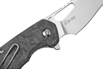 MKM MK FX03M-1CM ISONZO Hawkbill kapesní nůž 4,9 cm, Satin, mramorové uhlíkové vlákno