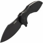 Kubey KU236F Noble Nest zsebkés 8 cm, Dark Stonewash, teljesen fekete, G10