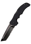 Cold Steel 27BTH Recon 1 Hlaf Serrated Tanto vreckový nôž 10,2 cm, DLC, čierna, G10