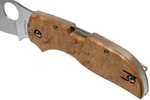 Spyderco C152WDP Chapparal Birdseye Maple kapesní nůž 7,1 cm, Satin, javorové dřevo