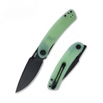 Kubey KU344J Momentum Jade Black kapesní nůž 8,7 cm, černá, světle zelená, G10, spona
