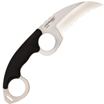 Cold Steel 39FKS Double Agent I Serrated nůž na krk - karambit 15,2 cm, černá, Kray-Ex, pouzdro