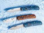 Böker Plus 01BO557 TECH TOOL BLUE Damast kapesní nůž 7,1 cm, modro-černá, G10, rozbíječ skla