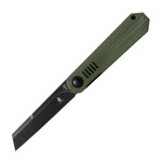 Kizer Ki3570A3 De L' Orme Green vreckový nôž 7,4 cm, čierna, zelená, G10